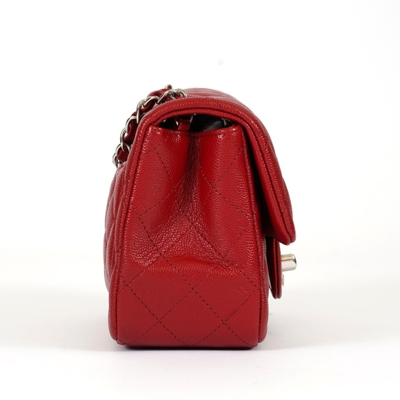 ❌SOLD❌ Chanel 17b Red Square Mini Flap Bag - Picture 5 of 6